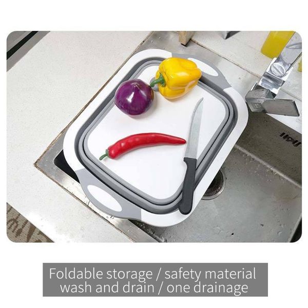 

hanging baskets 3 in 1 cutting board foldable chopping blocks tool multifunction collapsible drain basket vegetable basin fruit washing