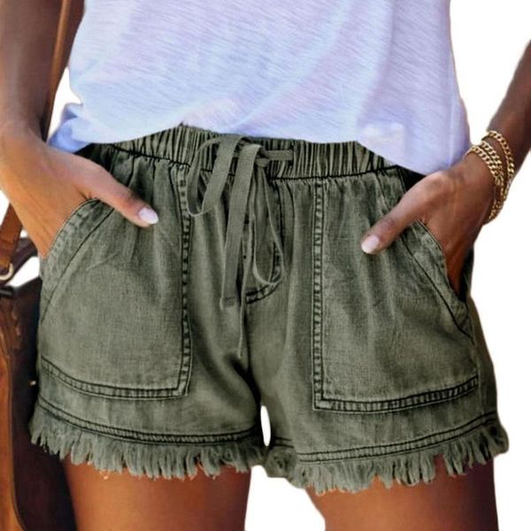 

women's shorts large size xxl for women short pants plus high waisted jeans 2021 summer denim, White;black