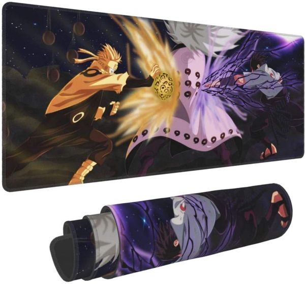 

mouse pads & wrist rests naruto pad anime stitched edge premium-textured mat non-slip rubber base big table for gaming computer laptop