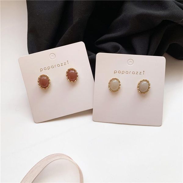 

fashion jewelry stud earrings for women 2021 vintage cat stone wedding korean, Golden;silver