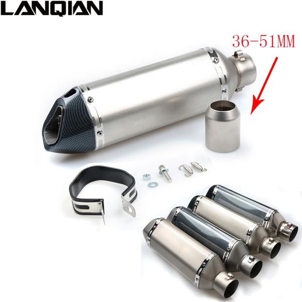 

motorcycle exhaust system muffler pipe echappement moto with db killer for gy6 cbr125 crf230 tmax 500 er6n fz6