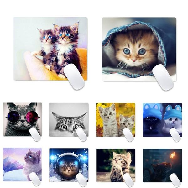 

mouse pads & wrist rests cute cat animal picture gamer speed mice retail small rubber table protect game office work non-slip lapcushion