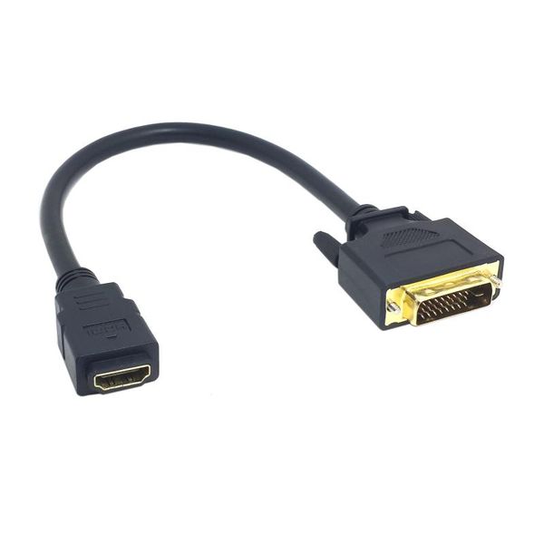 

audio cables & connectors cy chenyang dvi 24+1 male ale to female adapter converter cable for pc laphdtv 10cm