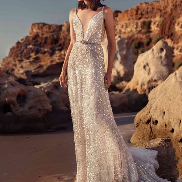 

bridesmaid dresses party 2021 autumn women's v-ne sleeveless sequin suspender, White;black