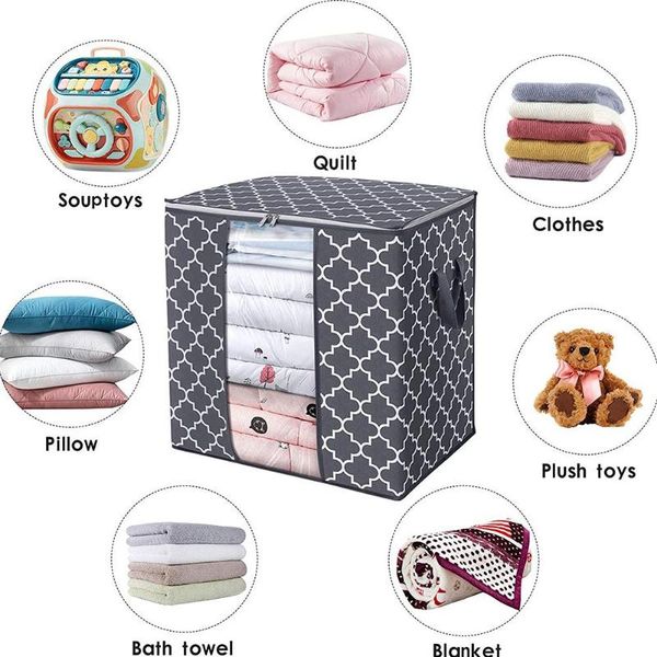 

storage bags foldable container quilt bag closet box dustproof home saves space