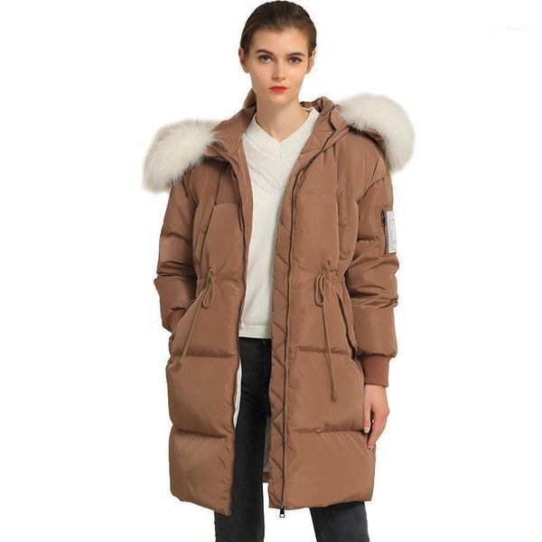 

design down jacketwomen's long sleeve fur trimfor coats ladys customized coat womens manufacturer1, Black