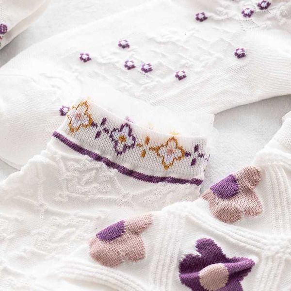 

white socks lace shallow spring and summer thin sweet cute jk tide, Black