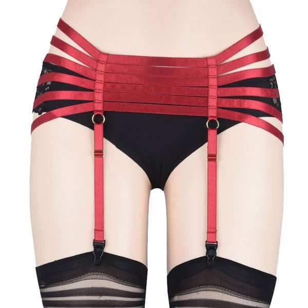 

japanese and korean rock animation hip-hop dance performance suspender garter girl, Black;white