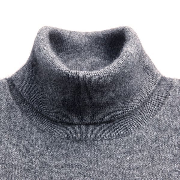 

men's high neck cashmere cotton blended sweater, autumn and winter, 2021, White;black