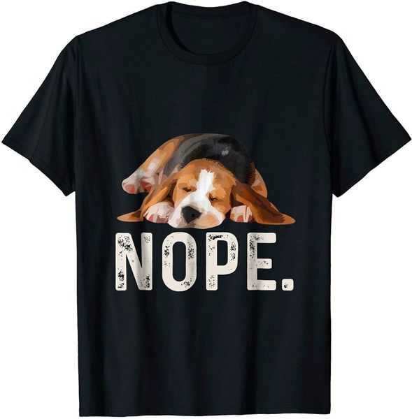 

nope lazy beagle dog lover gift t-shirt size s-5xl, White;black
