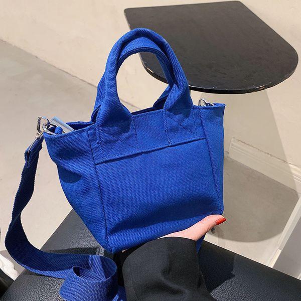 

candy color canvas bag 2021 new literary hand trend leisure women's one shoulder diagonal