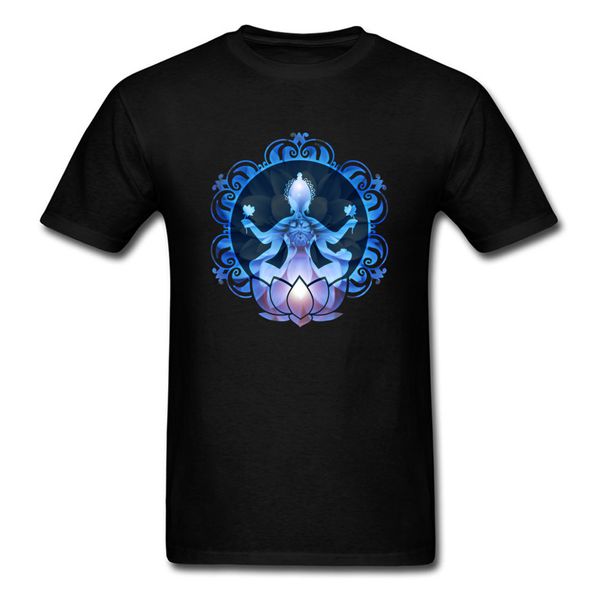 

ccccsportmandala louts muddha t shirts for men 2018 famous brand short sleeve tee shirts pure cotton round collar t-shirt, Black;yellow