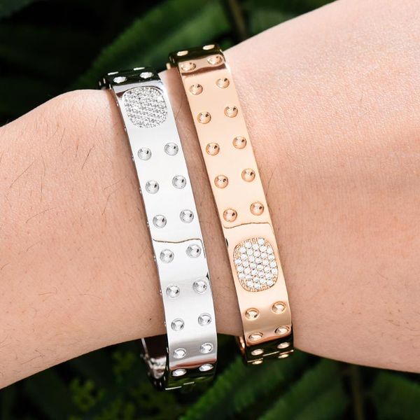 

bangle kellybola luxury bridal wedding bracelet full cubic zirconia inlaid ladies engagement banquet anniversary jewelry accessories, Black