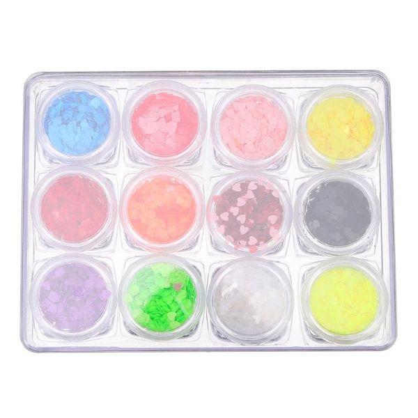 

nail art equipment 1 box of glitter sequin diy manicure powder paillette sticker, Silver