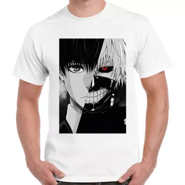 

tokyo ghoul ken kaneki tee men women retro vintage t shirt 2789, White;black