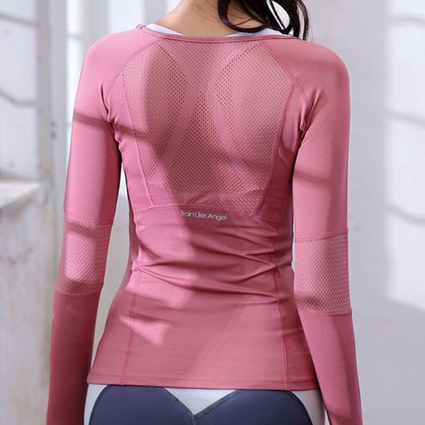 

yoga outfit women's sports wear for fitness running jogging seamless long sleeve gym woman sport shirts female workout t-shirt