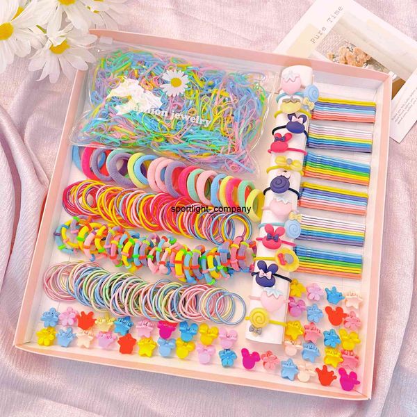 

2022 fashion 100/1000pcs colorful hair bands cute girls women elastic rubber band scrunchies ponytail holder gum hair accessories in stock, Slivery;white
