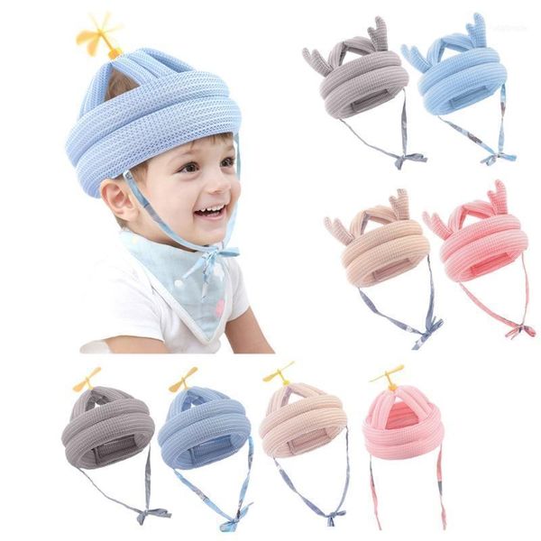 

1pc baby toddler cap anti-collision protective hat safety helmet infant soft comfortable head protection adjustable1, Yellow