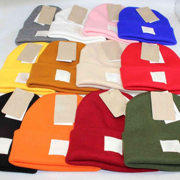 

brand cap winter beanies hats knitted warm casual s for kids men women 12 colors good quality, Blue;gray