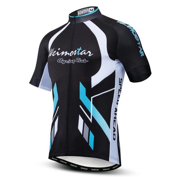 

summer cycling jersey men's mountain bike short sleeve competitive road quick-drying racing sets, Black;blue