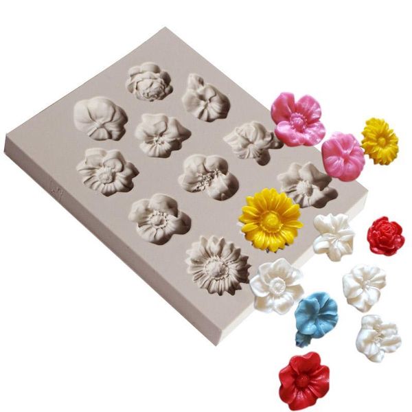 

cake tools flower silicone mold fondant decorating