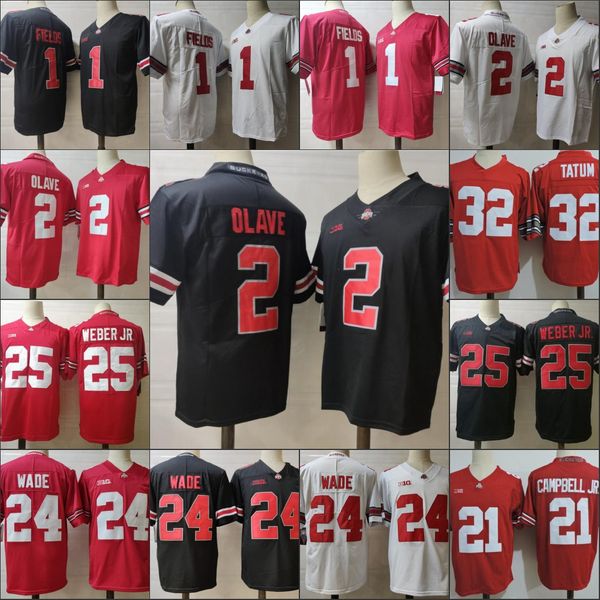 

alabama crimson tide college jersey 1 fields 2 olave 32 atum 25 weber 24 wade 21 campbell 18 martell 7 haskins jr 5 wilson 4 fleming, Black