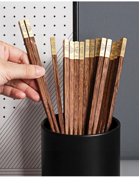 

chopsticks household high-end gift box chicken wings wooden no lacquer wax