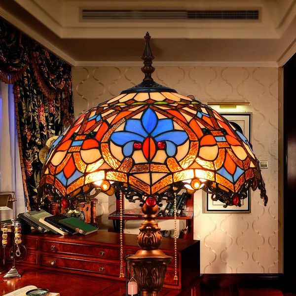 

floor lamps 16 inch baroque tiffany lamp stained glass for bedroom e27 110-240v