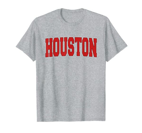 

houston tx texas varsity style usa vintage sports t-shirt, White;black