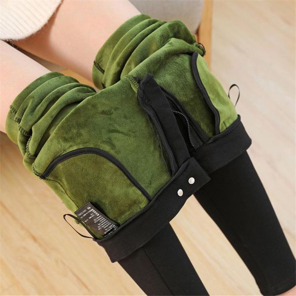 

women's pants & capris velvet warm winter pencil black plus size for women 4xl 5xl 6xl elastic skinny trousers pantalon femme, Black;white