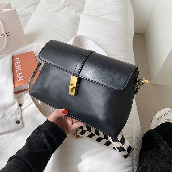 

shoulder bags crossbody for women handbag bag purse fashion 2021 trend pu leather designer solid color zipper cross body