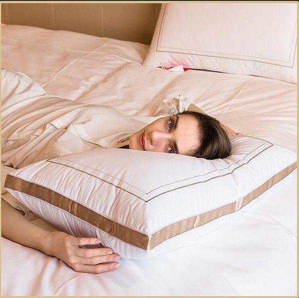 

pillow five-star el special pillows core single pack summer men and woman cervical spine to help sleep blue gold
