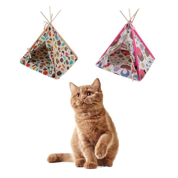 

cat beds & furniture portable outdoor camping house pet tent for small animals