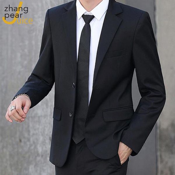 

men's suits & blazers luxury classic black japan style casual fashion loose suit set men two piece sets, White;black