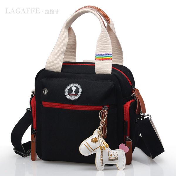 

handbag style canvas women's one shoulder messenger bag leisure multi-function backpack