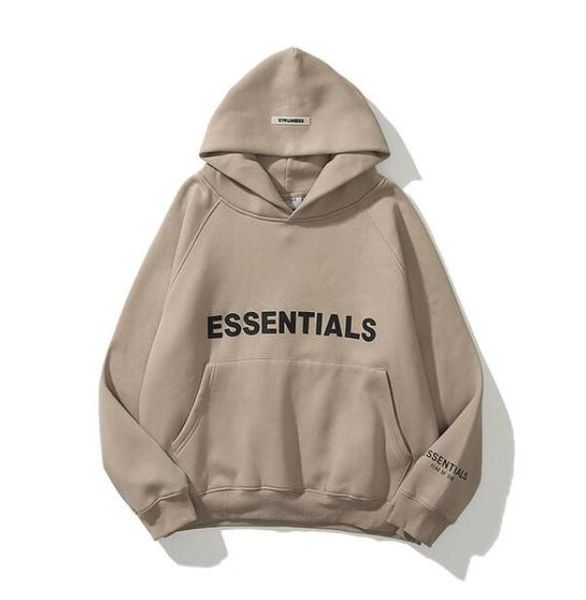 

2021 warm essentials mens womens fashion streetwear pullover sweatshirts loose hoodies lovers clothing, Black