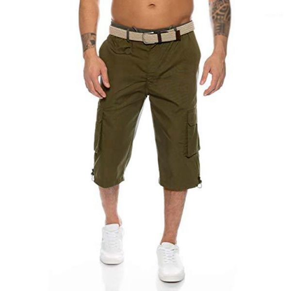 

fitness pants summer baggy mens workwear military combat multi-pockets men's shorts, White;black