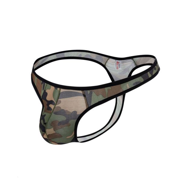 

oem brand straight men's fun underwear camouflage t-shaped bag design b108, Black;white