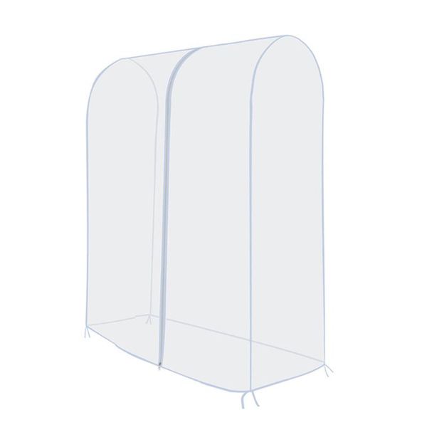 

garment hanger dust cover rack transparent peva rail clear zip clothes waterproof coat storage bag boxes & bins