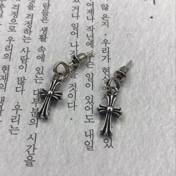

designer jewelry 2021 new croquet trend cross wo ear nails personality versatile and women's same style, Silver