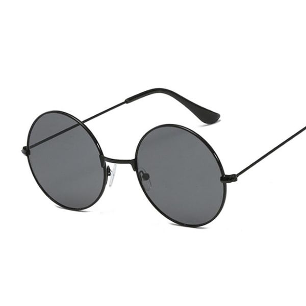 

sunglasses vintage small round women brand designer female alloy colorful mirror retro black circle de sol, White;black