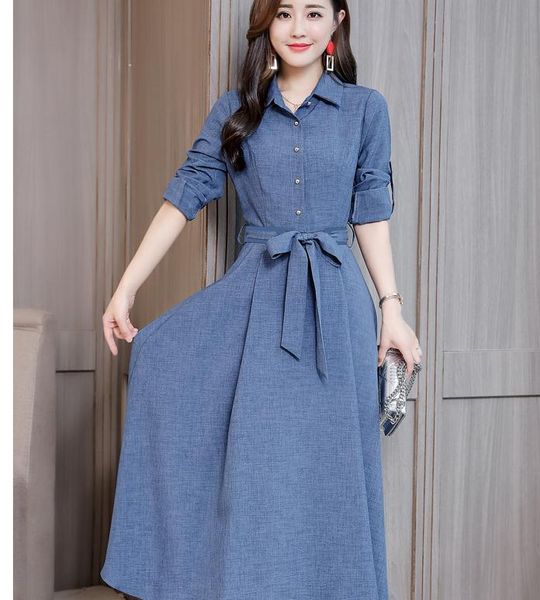 

casual dresses 2021 woman dress in summer with style fashion long sleeve stand collar, Black;gray