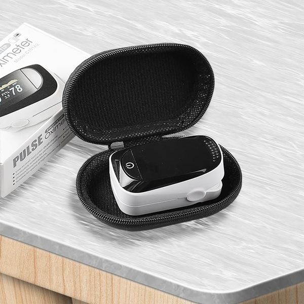 

storage bags portable oxygen meter bag pocket finger clip type black padded waterproof oxford cloth small instrument protection box