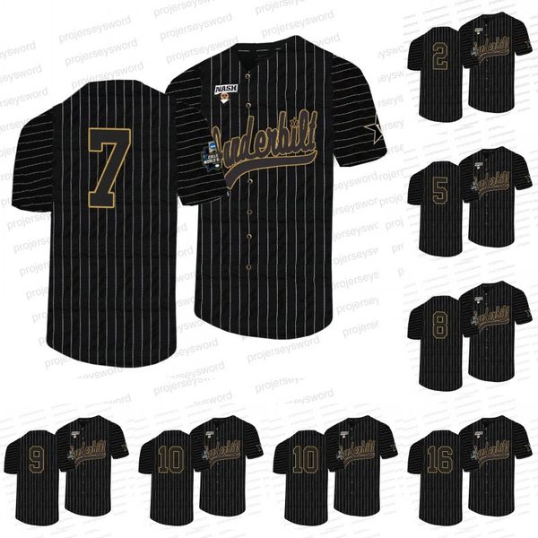 

vanderbilt commodores 2021 college world series jersey dansby swanson cooper davis carter young matt hogan ethan paul t.j. mckenzie will duf, Blue;black