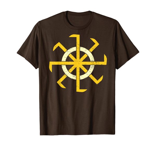 

kolovrat slavic pagan t-shirt. kolowrot little sun t shirt, White;black