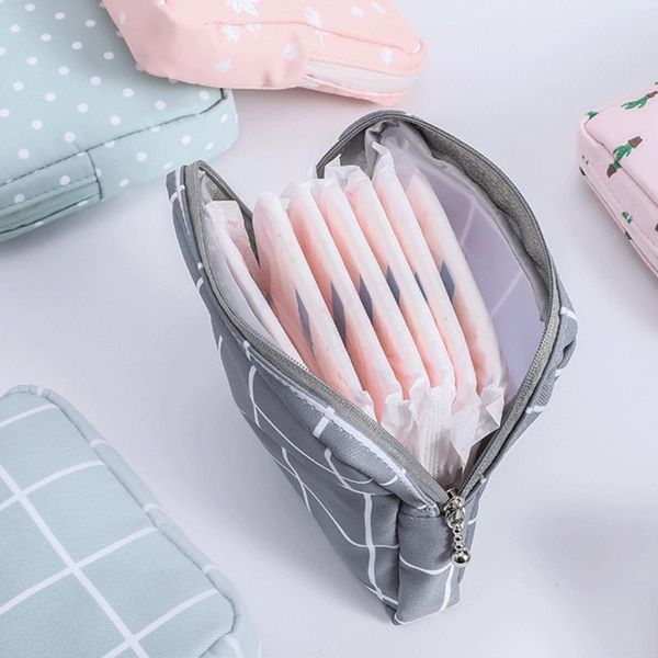 

storage bags cute waterproof tampon bag sanitary pad pouches portable makeup lipstick key earphone case data cables organizer