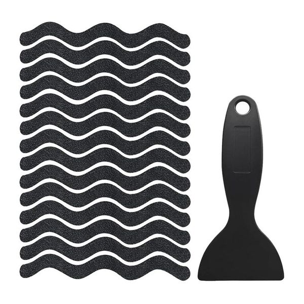 

pcs non-slip adhesive strip,transparent bathtub stickers with scraper for bathroom tubs shower room bath mats