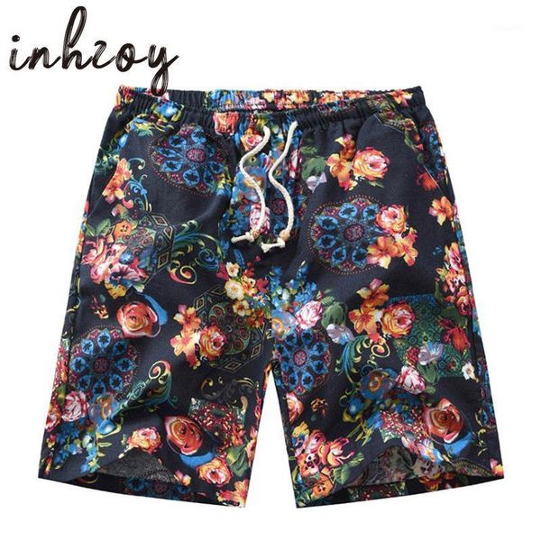 

men swimming casual shorts swimwear summer hawaiian floral print holiday vacation male swim trunks beachwear beach board men's, White;black