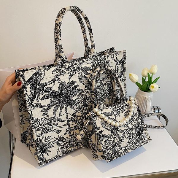 

evening bags high-quality large-capacity printed bag 2021 trendy women's designer texture summer one-shoulder messenger tote