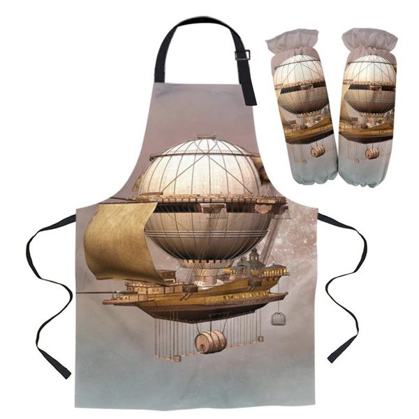 

aprons steampunk airship retro style apron kitchen household cleaning barber baking accessories for woman